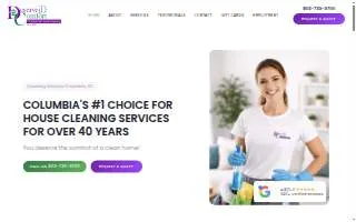 Deserved Comfort House Cleaning website