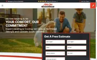 McGee Heating & Air Inc. of Easley website