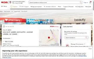 CVS Pharmacy of Goose Creek website