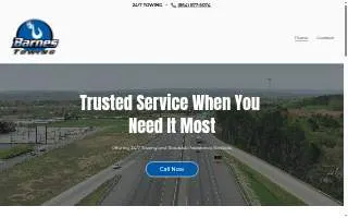 Barnes Towing website