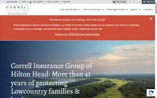 Correll Insurance Group of Hilton Head website