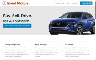 Island Motors website