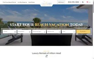 Luxury Rentals of Hilton Head website