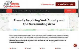 Comfort Systems of York County website