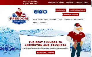 Freedom Plumbing, Inc. website