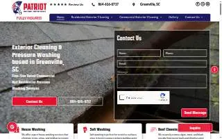 Patriot Professional Pressure Washing website