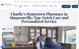 Charlie's Hometown Pharmacy website