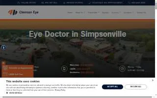 Clemson Eye of Simpsonville website