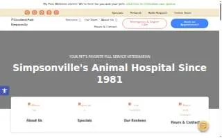 Cleveland Park Animal Hospital Simpsonville website