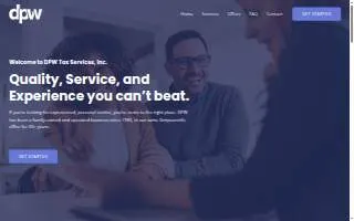 DPW Tax Services of Simpsonville website