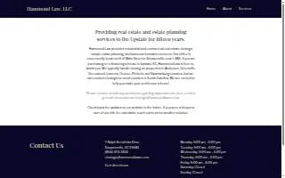 Hammond Law, LLC website