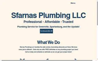 Sfarnas Plumbing LLC website