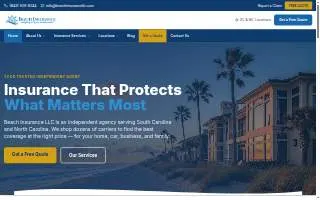 Beach Insurance of Socastee website