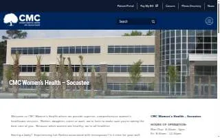 CMC Women's Health of Socastee website