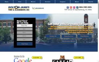 Bolton-James Tire & Alignment, Inc. website