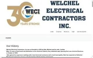 Welchel Electrical Contractors website