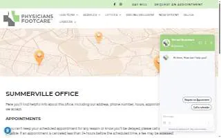 Physicians Footcare of Summerville website
