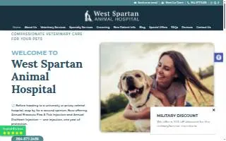 West Spartan Animal Hospital website
