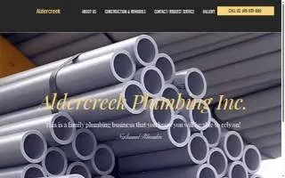 Aldercreek Plumbing website