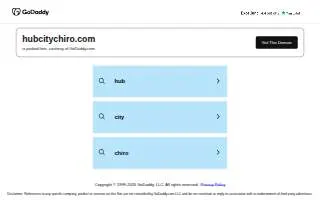 Hub City Chiropractic website