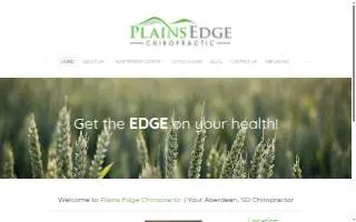 Plains Edge Chiropractic website