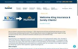 King Insurance Agency of Brookings website