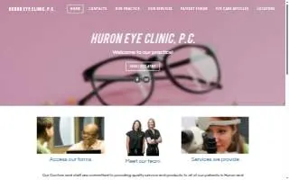 Huron Eye Clinic, P.C. website