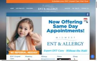 Midwest ENT & ALLERGY, Mitchell website