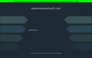 Sexton Construction website