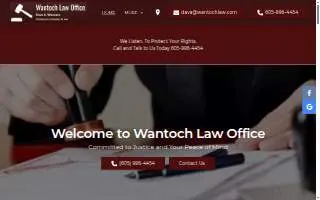 Wantoch Law Office website
