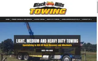 Black Hills Towing website