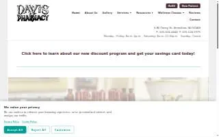Davis Pharmacy of Vermillion website