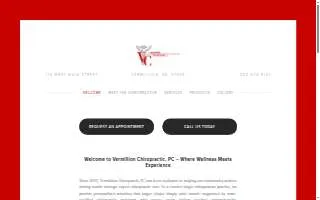Vermillion Chiropractic PC website