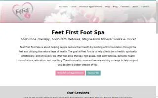Feet First Foot Spa website