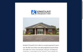 Konstant Chiropractic Clinic website
