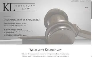 Koletzky Law Office website
