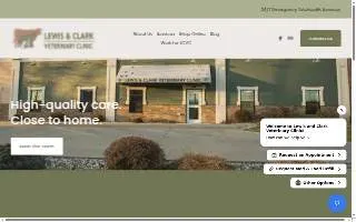 Lewis and Clark Veterinary Clinic website