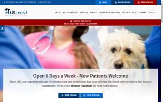 Hillcrest Animal Hospital of Bartlett website