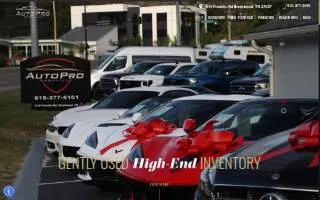 Auto Pro Nashville website