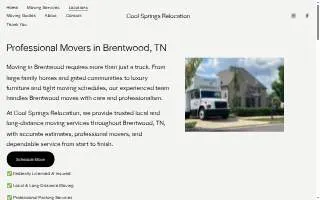 Cool Springs Relocation / Local Movers website