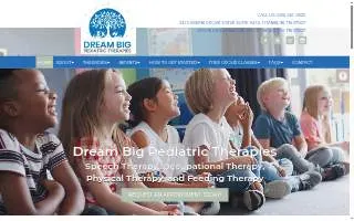 Dream Big Pediatric Therapies website