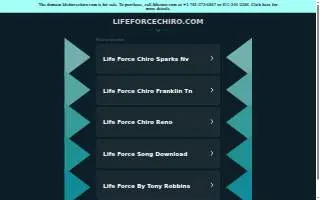 Life Force Chiropractic of Brentwood website