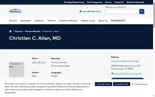 Christian Allan, MD website