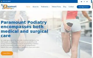 Paramount Podiatry, PLLC of Chattanooga website
