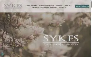 Sykes Funeral Home & Crematory website