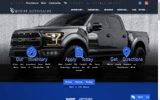 Wolff Auto Sales website