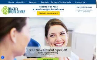 Bradley Dental Center website