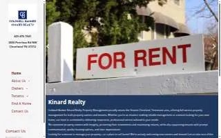 Coldwell Banker Kinard Realty-Property Management website