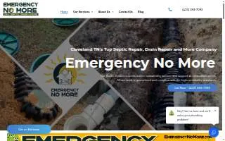 Emergency No More 24hr. Septic, Drain & More website