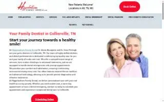 Higginbotham Family Dental website